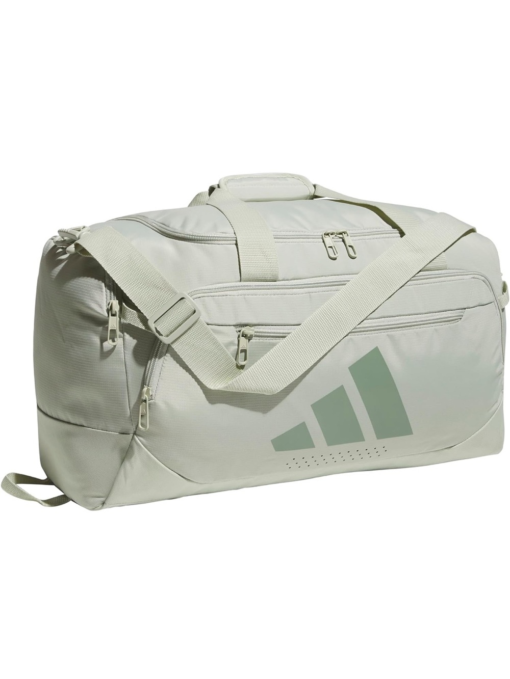 Adidas Defender 5 Duffel Bag for Sports, Gym and Travel, Halo Green/Silver Green